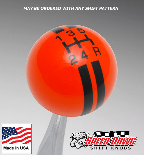 Orange / Black Rally Stripe Shift Knob