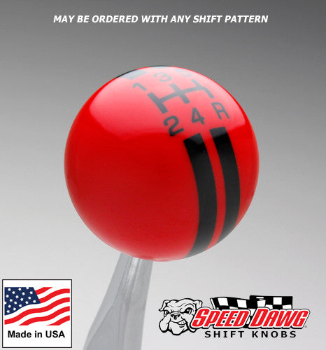 Red / Black Rally Stripe Shift Knob
