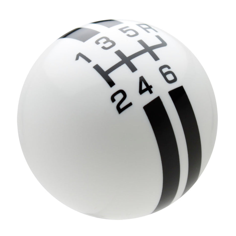 White / Black Rally Stripe Shift Knob