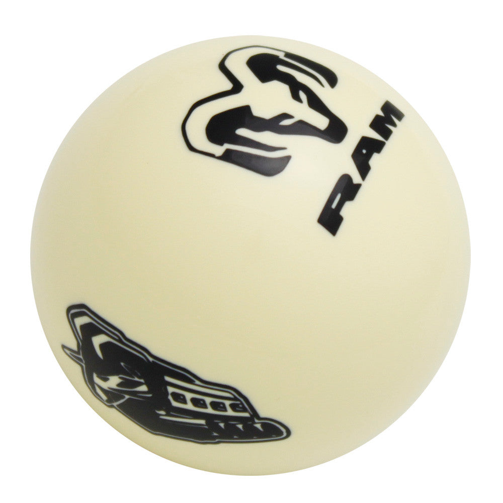 Ivory knob with Black graphics