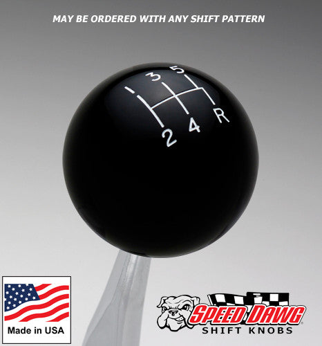 Black Shift Knob with Engraved Shift Pattern - Select Your Shift Pattern