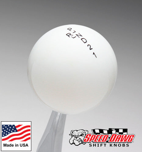 White Automatic Shift Pattern with Offset R Shift Knob