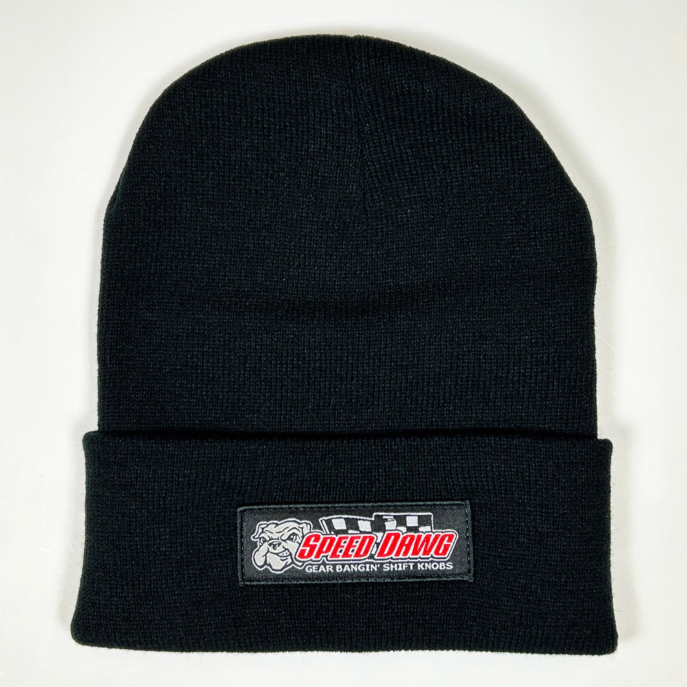 Speed Dawg Cuffed Black Beanie Cap