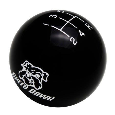 Speed Dawg Logo Black 5 Speed Reverse Lower Right Engraved Shift Knob