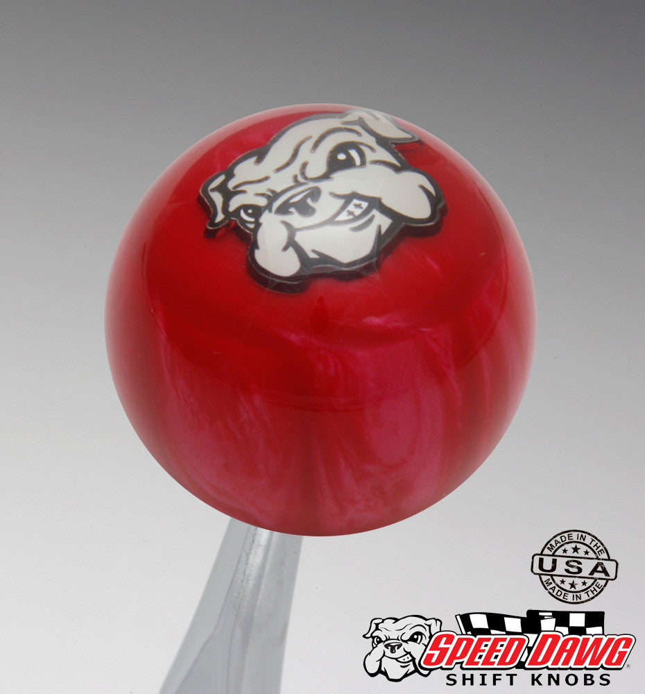 Speed Dawg Logo Emblem Red Pearl Shift Knob