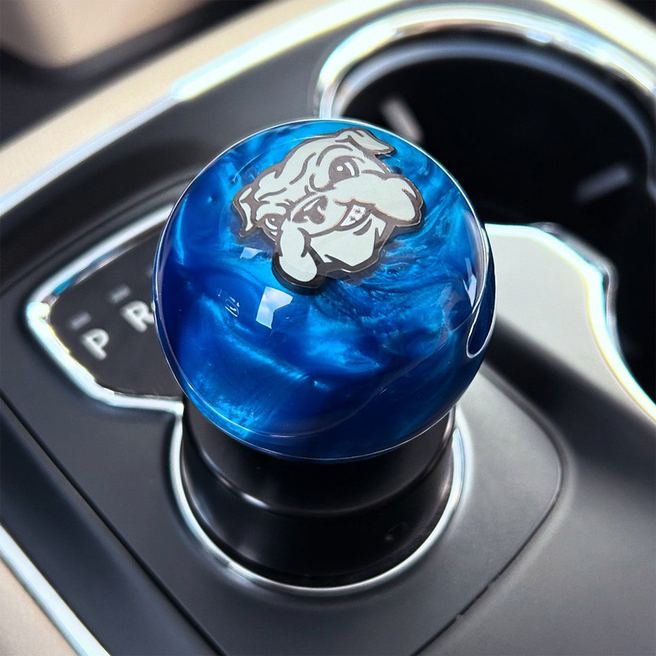 Speed Dawg Logo Emblem Blue Pearl Shift Knob