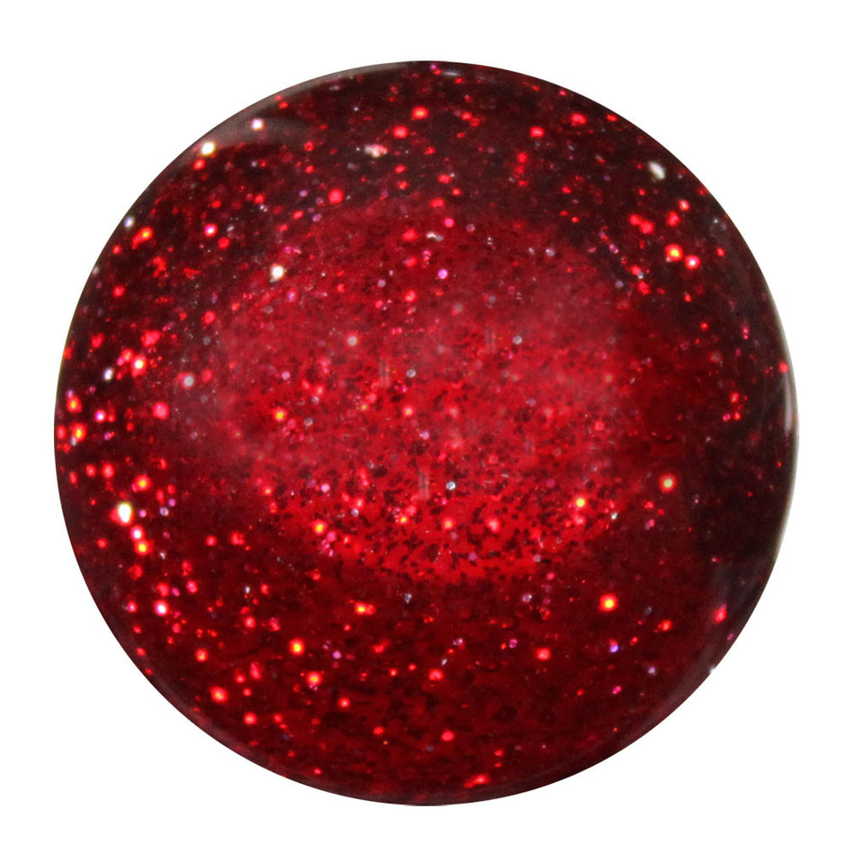 Transparent Red Metal Flake Shift Knob