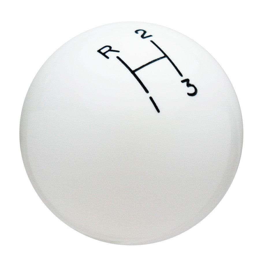 White 3 Speed Shift Knob