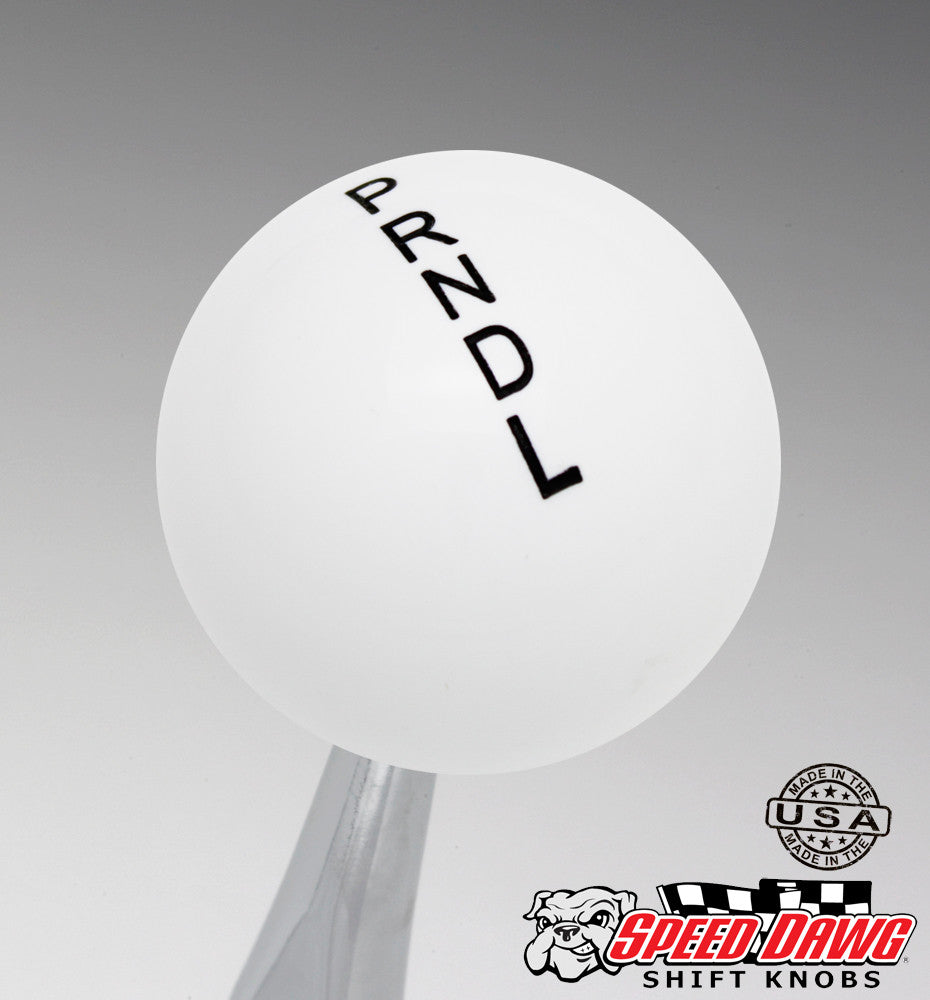 White Powerglide Automatic Shift Knob with Engraved Shift Pattern